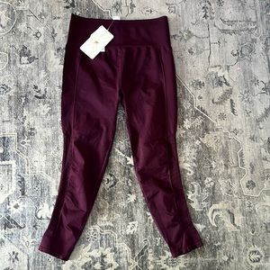 Fabletics Sync High Wasted Perforated Leggings 7/8 Plum SOLD OUT IN STORES